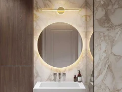 Wandlamp Voor Badkamer Met Ledverlichting Van Aluminium - L60 Cm - Goudkleurig - Taunton
