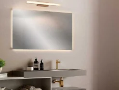 Wandlamp Voor Badkamer Met Ledverlichting - Metaal - L40 Cm - Houtkleur - Salford