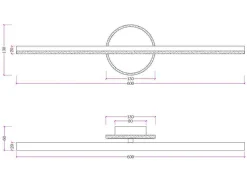 Wandlamp Voor Badkamer Met Ledverlichting Van Aluminium - L60 Cm - Goudkleurig - Taunton