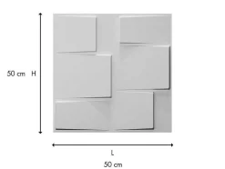 Wandpaneel 3D Brick Om Te Verven - Set Van 12 Stuks, 3M