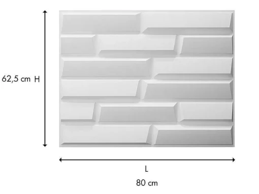 Wandpaneel 3D Great Om Te Verven - Pak Van 3 M - Set Van 6 Stuks