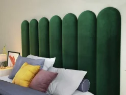 Wandpaneel Voor Hoofdeinde Japi - 210 Cm - Fluweel - Groen - Van Pascal Morabito