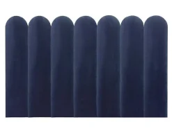 Wandpaneel Voor Hoofdeinde Japi - 210 Cm - Fluweel - Blauw - Van Pascal Morabito
