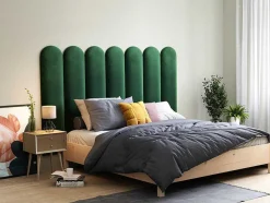 Wandpaneel Voor Hoofdeinde Japi - 210 Cm - Fluweel - Groen - Van Pascal Morabito