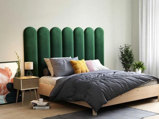 Wandpaneel Voor Hoofdeinde Japi - 210 Cm - Fluweel - Groen - Van Pascal Morabito