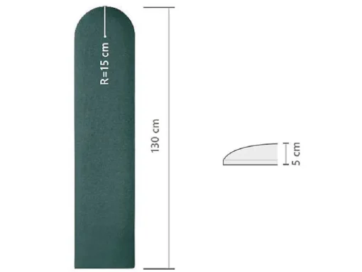 Wandpaneel Voor Hoofdeinde Japi - 210 Cm - Fluweel - Groen - Van Pascal Morabito