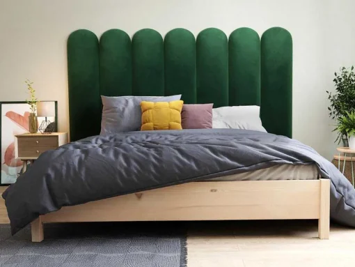 Wandpaneel Voor Hoofdeinde Japi - 210 Cm - Fluweel - Groen - Van Pascal Morabito