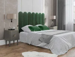 Wandpaneel Voor Hoofdeinde Japi - 210 Cm - Fluweel - Groen - Van Pascal Morabito