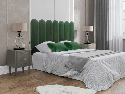 Wandpaneel Voor Hoofdeinde Japi - 210 Cm - Fluweel - Groen - Van Pascal Morabito
