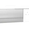 Wandspiegel Met 3 Haken - L. 120 X H. 60 - Wit - Niklos