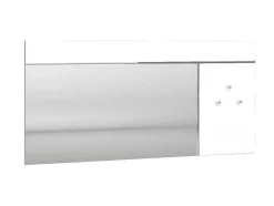 Wandspiegel Met 3 Haken - L. 120 X H. 60 - Wit - Niklos