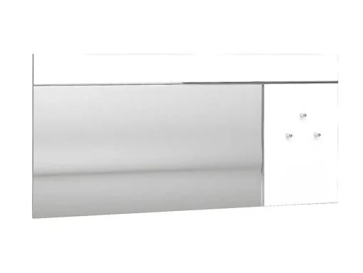 Wandspiegel Met 3 Haken - L. 120 X H. 60 - Wit - Niklos