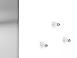 Wandspiegel Met 3 Haken - L. 120 X H. 60 - Wit - Niklos