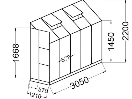 Wandtuinkas Van Polycarbonaat Van 3,7 M Calice Ii
