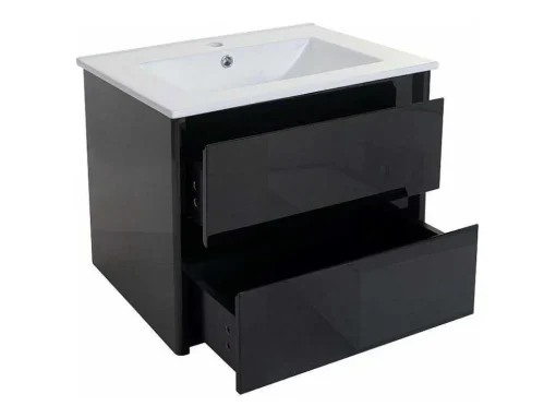 Wastafel + Wastafelmeubel Mcw-B19, Zwart