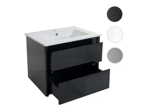 Wastafel + Wastafelmeubel Mcw-B19, Zwart