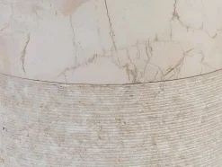 Wastafel Badkamer Op Voet Van Marmer Lanta - Kleur Creme