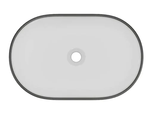 Wastafel Iwa - Tweekleurig Zwart En Binnenkant Wit