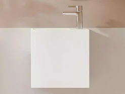 Wastafel Van Solid Surface Met Nis - Wit - 40 Cm - Pumori