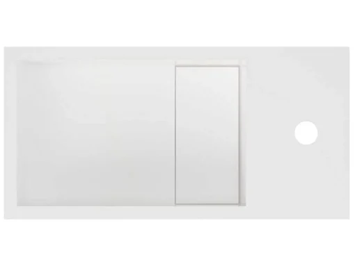 Wastafel Van Solid Surface Met Nis - Wit - 40 Cm - Pumori