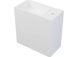 Wastafel Van Solid Surface Met Nis - Wit - 40 Cm - Pumori