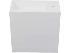 Wastafel Van Solid Surface Met Nis - Wit - 40 Cm - Pumori