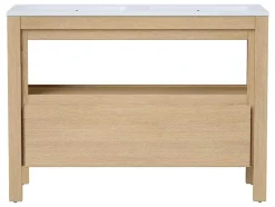 Wastafelmeubel Met Inbouwwastafel - Eikenfineer - 120 Cm - Cosmoti