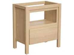 Wastafelmeubel Met Opbergvak - Eikenfineer - 80 Cm - Cosmoti