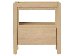 Wastafelmeubel Met Opbergvak - Eikenfineer - 80 Cm - Cosmoti