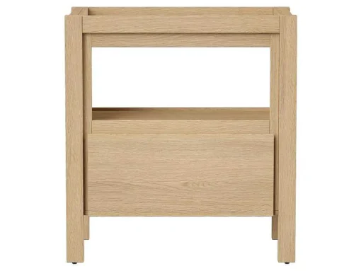 Wastafelmeubel Met Opbergvak - Eikenfineer - 80 Cm - Cosmoti