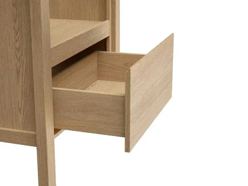 Wastafelmeubel Met Opbergvak - Eikenfineer - 80 Cm - Cosmoti