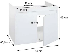 Wastafelonderbouw Mcw-L86, Zwart
