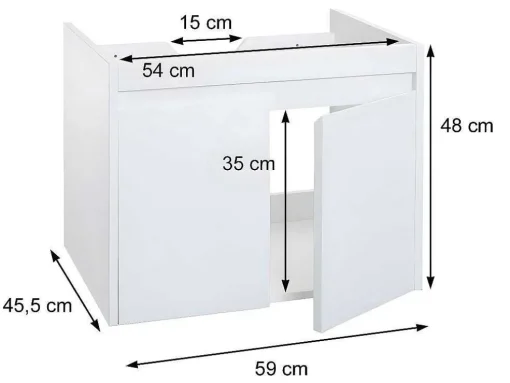 Wastafelonderbouw Mcw-L86, Zwart