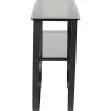 Wavy Sidetable Met Plank 34X117 Cm Zwart.