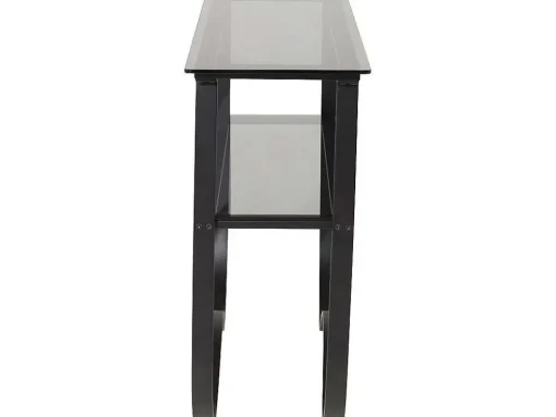 Wavy Sidetable Met Plank 34X117 Cm Zwart.