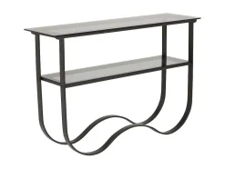 Wavy Sidetable Met Plank 34X117 Cm Zwart.