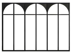Werkplaatsraam Art Deco Van Gepoedercoat Aluminium 180 X 130 Cm - Zwart - Arcadea