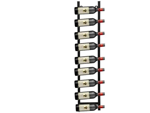 Wijnfleshouder Voor 9 Flessen - L19 X H92 Cm - Metaal - Zwart - Routal