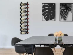 Wijnfleshouder Voor 9 Flessen - L19 X H92 Cm - Metaal - Zwart - Routal