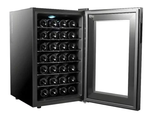 Wijnkast - 28 Flessen - Thermo-Elektrisch - Binnenverlichting - 2 Bewaarniveaus