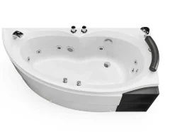 Wit Asymmetrisch Bubbelbad - 1 Plaats - 150 X 100 Cm - Hoek Rechts - Tabana
