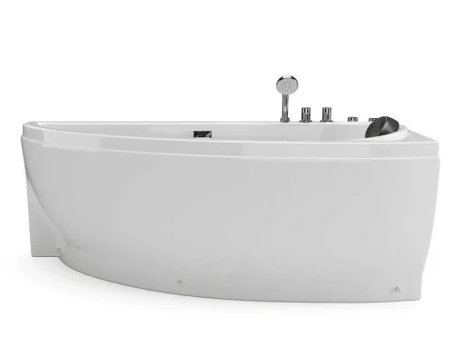 Wit Asymmetrisch Bubbelbad - 1 Plaats - 160 X 75 Cm - Hoek Rechts - Tabana