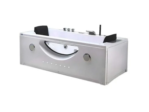 Wit Hydromassagebad Chromotherapie 180 X 90 Cm 16 Jets Eden