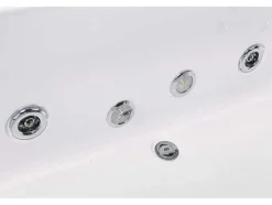 Wit Hydromassagebad Chromotherapie 180 X 90 Cm 16 Jets Eden