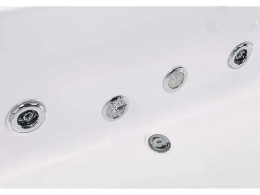 Wit Hydromassagebad Chromotherapie 180 X 90 Cm 16 Jets Eden