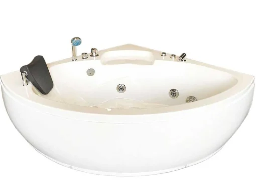 Witte Hottub 135 X 135 Cm Voor 2 Personen 9 Jets Briony