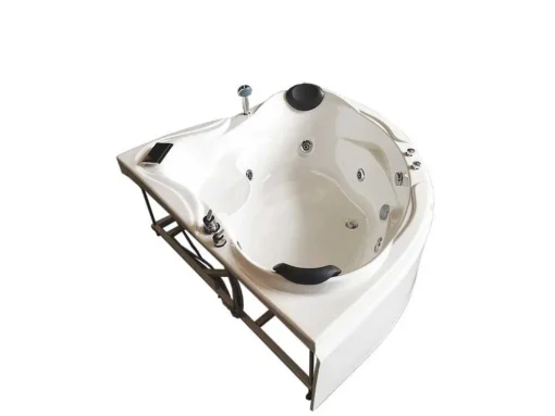 Witte Hottub 150 X 150 Cm Voor 2 Personen 6 Jets Anemoon