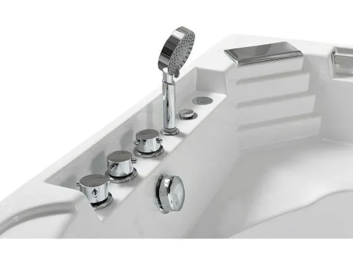 Witte Hottub Voor 1 Persoon 135 X 135 Cm 6 Jets Sage
