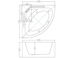 Witte Hottub Voor 1 Persoon 135 X 135 Cm 6 Jets Sage