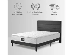 140 X 200 Cm Matras Met 7-Zone Pocketveren En Hr-Foam, 25 Cm Dik - Merax